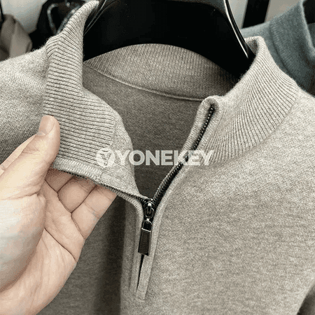 Erkekler üçin ýarym golfly ýyly zipper switer