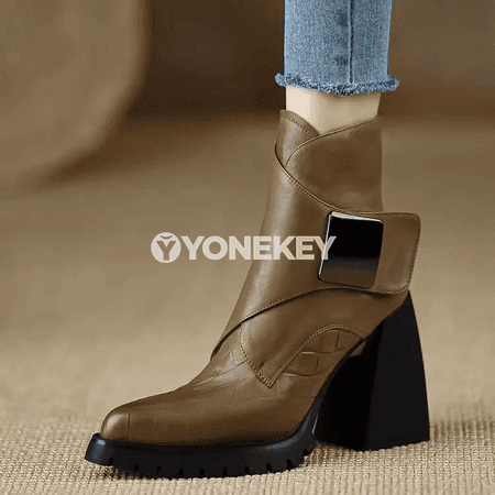 Zenanlar üçin posaly ökje aýakgap, moda orta galstukly ädikler