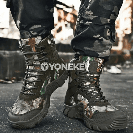 Erkekler üçin kamuflýaj beýik ankletik ädikler, trekking üçin