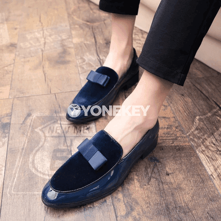 Erkekler üçin klassik toý aýakgaby, slip-on loafer, rahat model