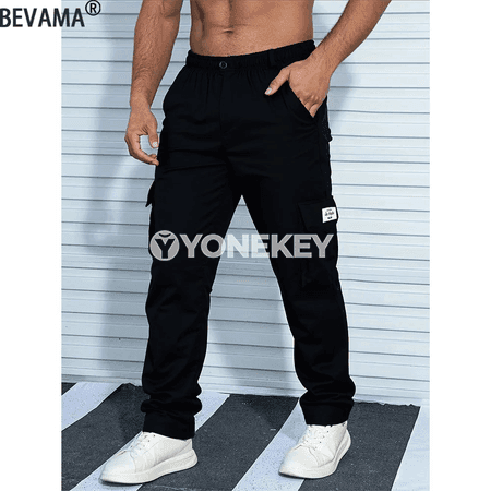 Erkekleriň gündelik sport jogger balaklary, giň görnüşli penjirli penjek balak