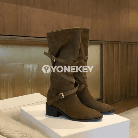 Zenanlar üçin beýik boýunly retro blok ökçeli moda ädikler