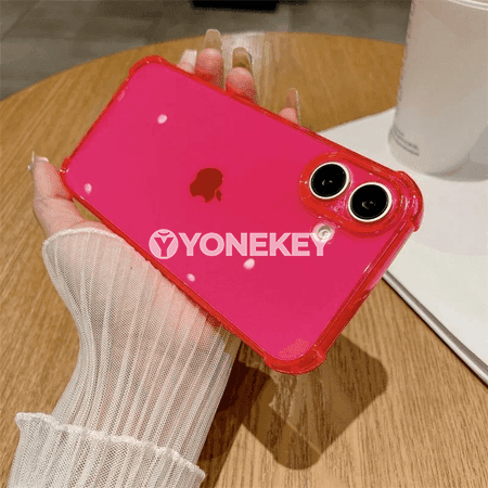 iPhone üçin transparent neon ýumşak silikon gaby