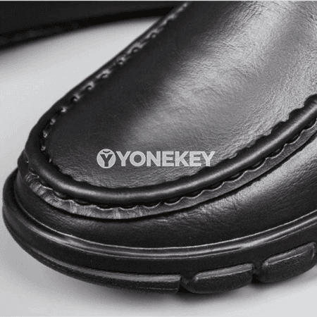 Erkekler üçin deri gündelik köwüşler, süýşmeýän, suw geçirmeýän loafers