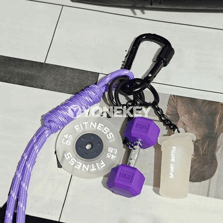 Reňkli Dumbbell Açarlik - Çanta Dakyjysy, Jübütler üçin sowgat