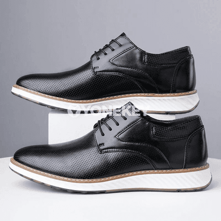 Erkekler üçin pu köwüşli klassik oxfords — ýaz güýz üçin