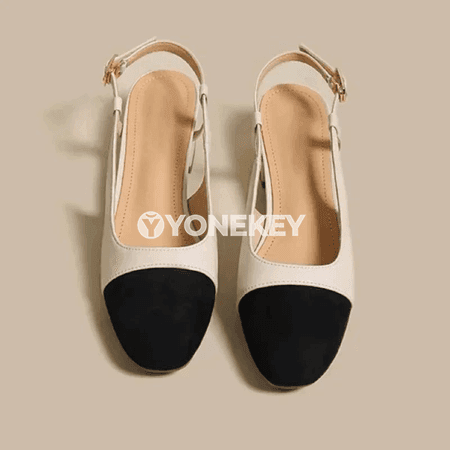 Aýallylar üçin fransuz stilde pes ökjeli elegan sandal köwüşler