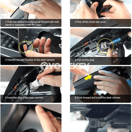 Toyota Camry üçin Fitcamx 4K gizlin awto registrator, Wi-Fi, gijeki rejes