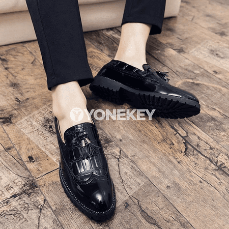 Klassik erkek loafers köwüşler, iş we sypaýy geýim üçin