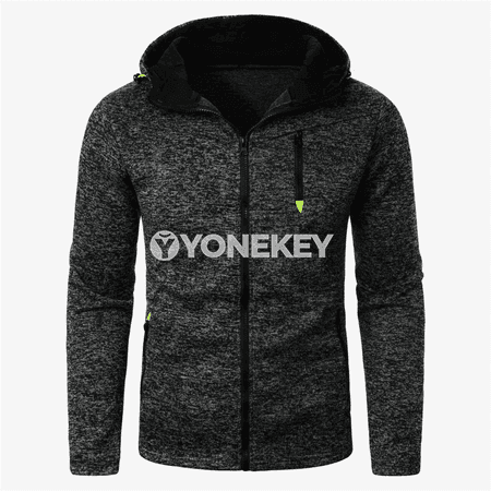 Erkekler üçin fermuarly ýyly sport hoodie kardigan