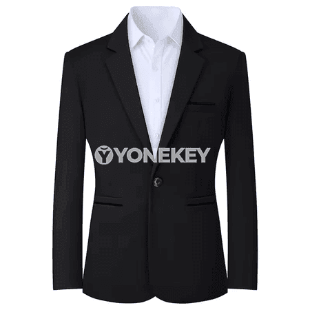 Erkekler üçin resmi blazer, bir düwmeli, slim fit, ýaz-küz