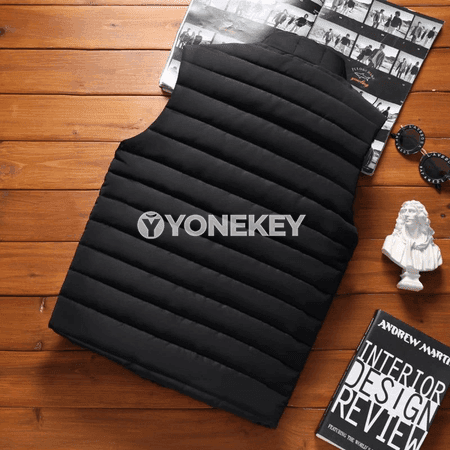 Erkekler üçin ýyly ýeňsiz ýelek, goýy gyş penjek, 5XL çenli