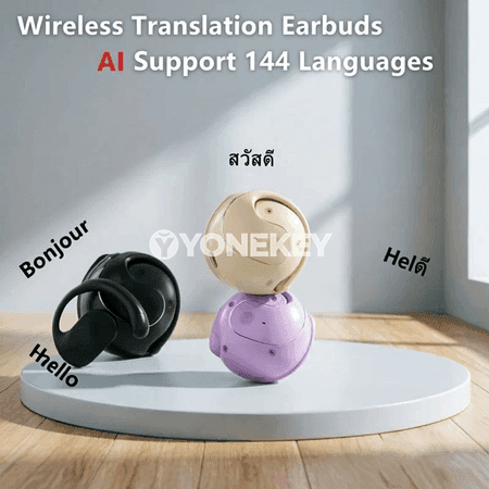 Diller terjime ediji Bluetooth nauşnikler, 144 dil, real wagt