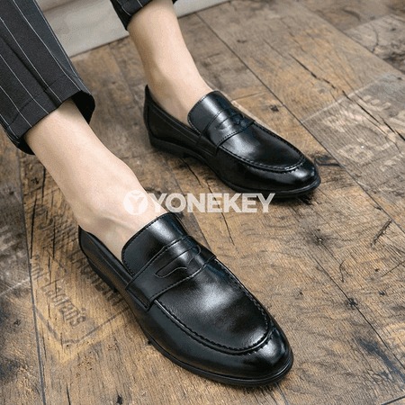Erkekler üçin klassiki slip-on gündelik iş aýakgaplary