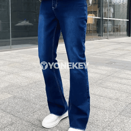 Erkekler üçin gök dar kesimli jeans jalbar