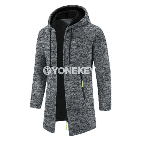 Erkekler üçin ýyly fermuarly kapüşonsyz switer penjek