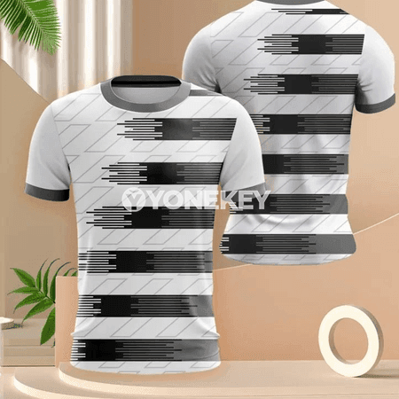 Erkekler üçin ýazky sport futbolkasy, çalt gurajak gysga ýeňli 3D çaply