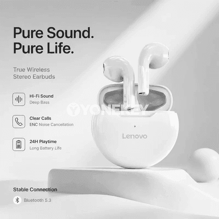 Lenovo HT38 TWS simsiz Bluetooth 5.4 qulaklyklar, pes gijikme