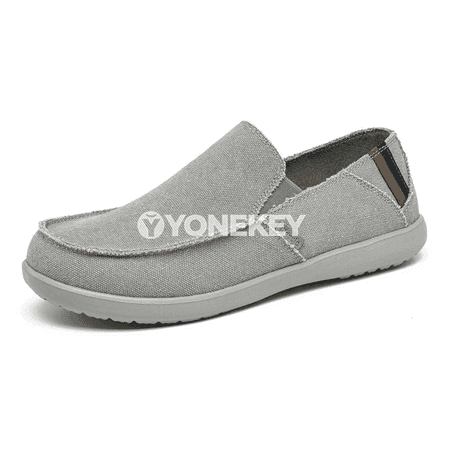 Erkekler üçin ýeňil dem alýan kanwa loafer aýakgaplar