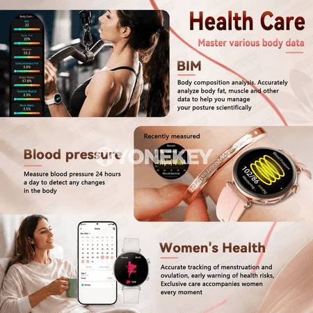 GUHUAVMI ET571 saglyk gözegçilik akylly sagat, ECG, gan basyşy, 1.32" AMOLED