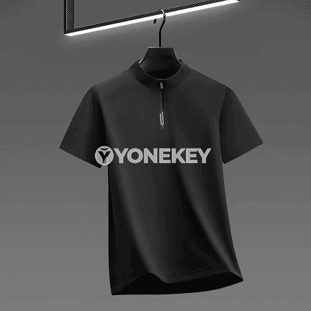 Erkekler üçin dem alýan ýarym zip polo köýnek, gündelik we sport üçin