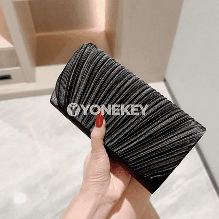 Zenanlar üçin kaşaň agşamlyk sumkasy, rhinestone zynjyrly clutch
