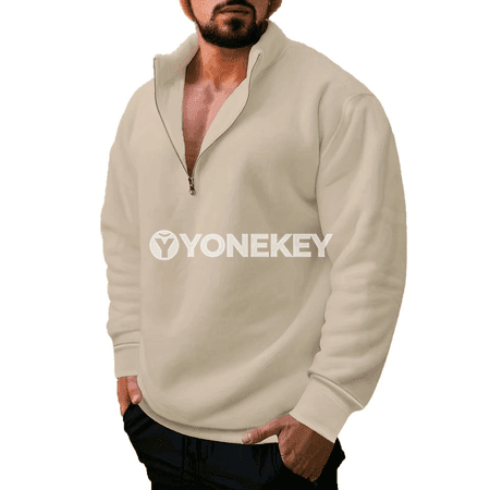 Erkekler üçin fermuarly dik ýaka sport hoodie jaket
