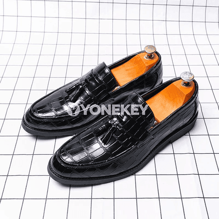 Erkekler üçin gündelik klassiki loafers, rahat we ýokary hilli aýakgaplar