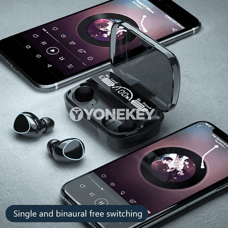 M10 Bluetooth nauşnik, LED displeýli, suw geçirmeýän sport headset