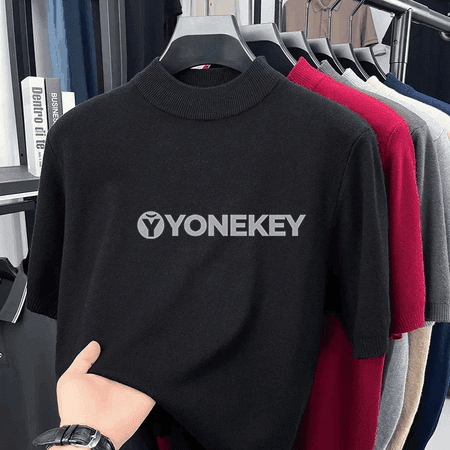 Erkekler üçin gündelik dem alýan mock neck futbolka