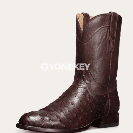 Erkekler üçin retro deri görünişli ýokary boýunly baglanşyksyz etikler