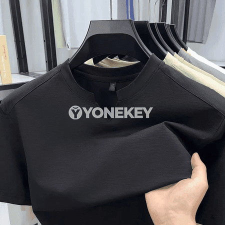 Erkekler üçin ýazky V boýun ly lyssa köýnek, ýeňil we amatly