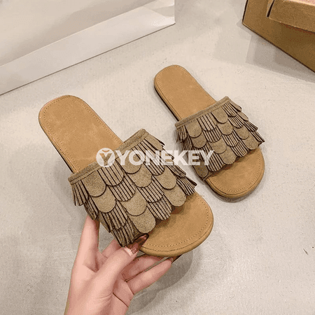 Retro tekiz ökçeli ýazky aýakgaplar, zenanlar üçin amatly beach şypbyklar