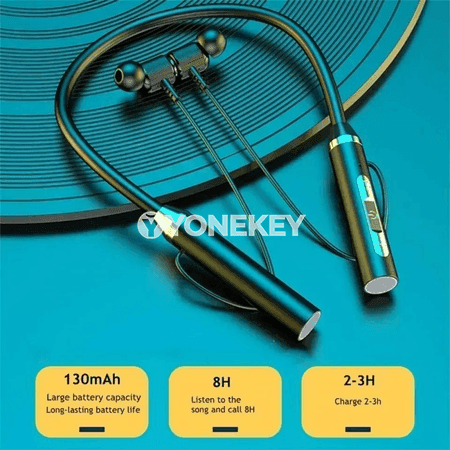Mikrofonly simsiz Bluetooth boýun gulaklyk, sport üçin amatly