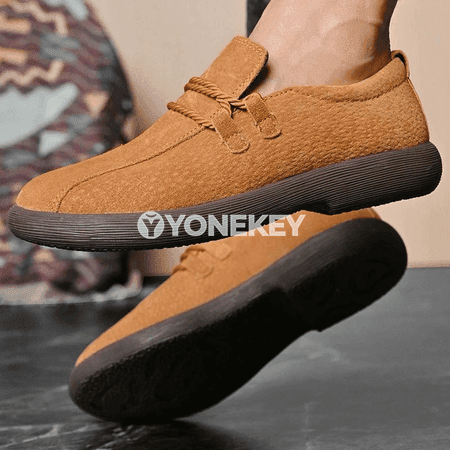 Hakyky deri erkekler üçin klassik loafers köwüşler, elde tikilen