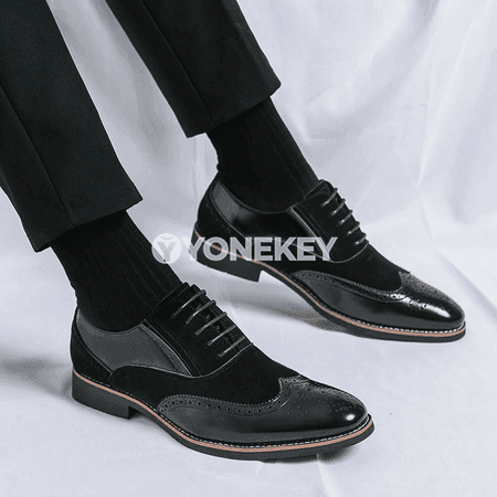 Erkekler üçin retro Oksford köwüşleri, klassik ofis aýakgaplary