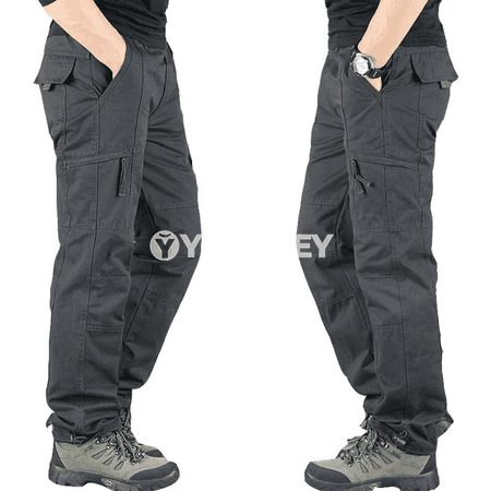 Erkekler üçin gyş kargo balaklar, ýumşak fleece, ýyly we amatly
