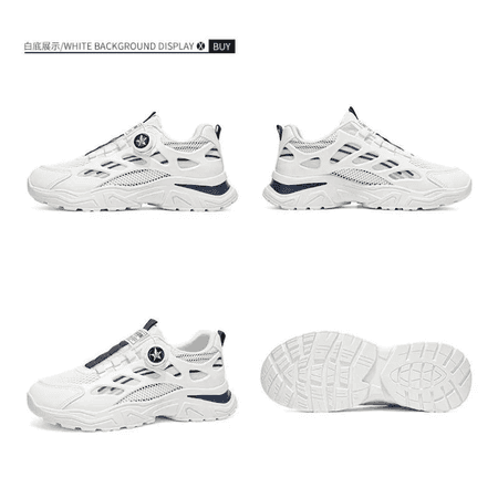 Erkekler üçin ýeňil dem alýan mesh loafers, platformaly, tomusky