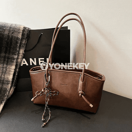 Zenanlar üçin PU deri egin sumkasy, retro görnüşli gündelik tote