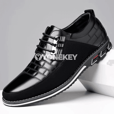 Erkekler üçin klassiki biznes loaferler, dantelli, çydamly we rahat