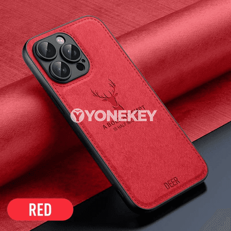 iPhone üçin deri dokaly keýikli gorag örtügi