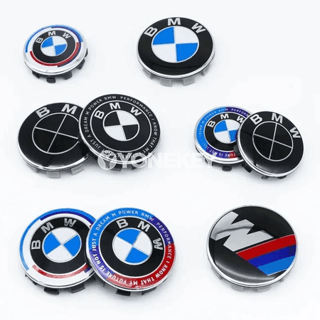 BMW M belgili 56/68 mm tigir merkezi gapaklary, 4 sany