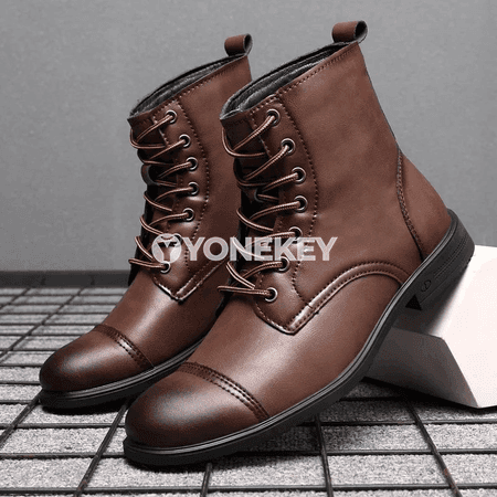 Erkekler üçin retro ýokary boýunly ýyly gyş ädikleri