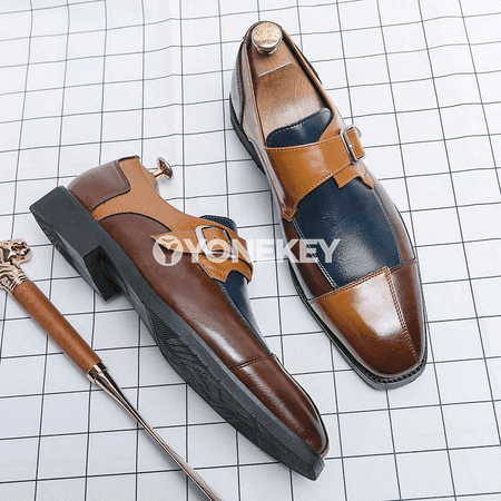 Erkekler üçin klassik ofis köwüşleri, PU deri, loafers
