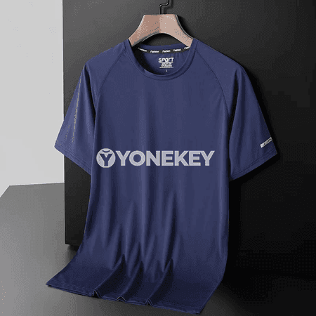 Erkekler üçin ýeňil, dem alýan gündelik futbolka, 6XL çenli