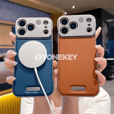 iPhone üçin magsafe deri magnitli gorag çeholy