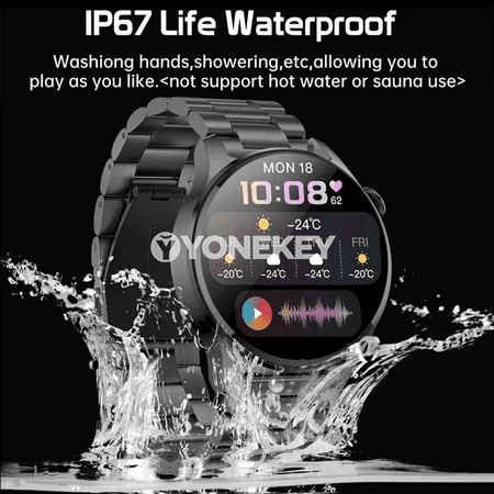 GPSli akylly sagat 5 Pro, Bluetooth jaňy, AMOLED ekran, sport üçin