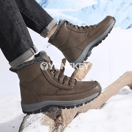 Erkekler üçin ýyly gyş etikleri, ýokary hilli rahat ankle boots