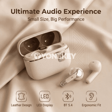 Bluetooth TWS HIFI gulaklyklar, mikrofonly, LED displeýli