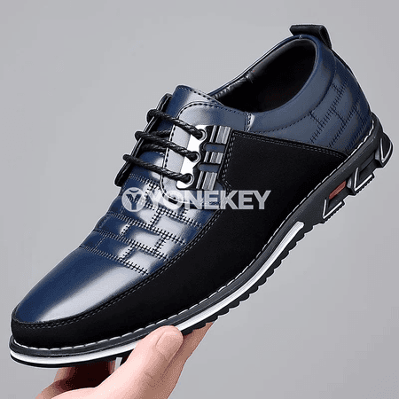 Erkekler üçin klassiki biznes loaferler, dantelli, çydamly we rahat